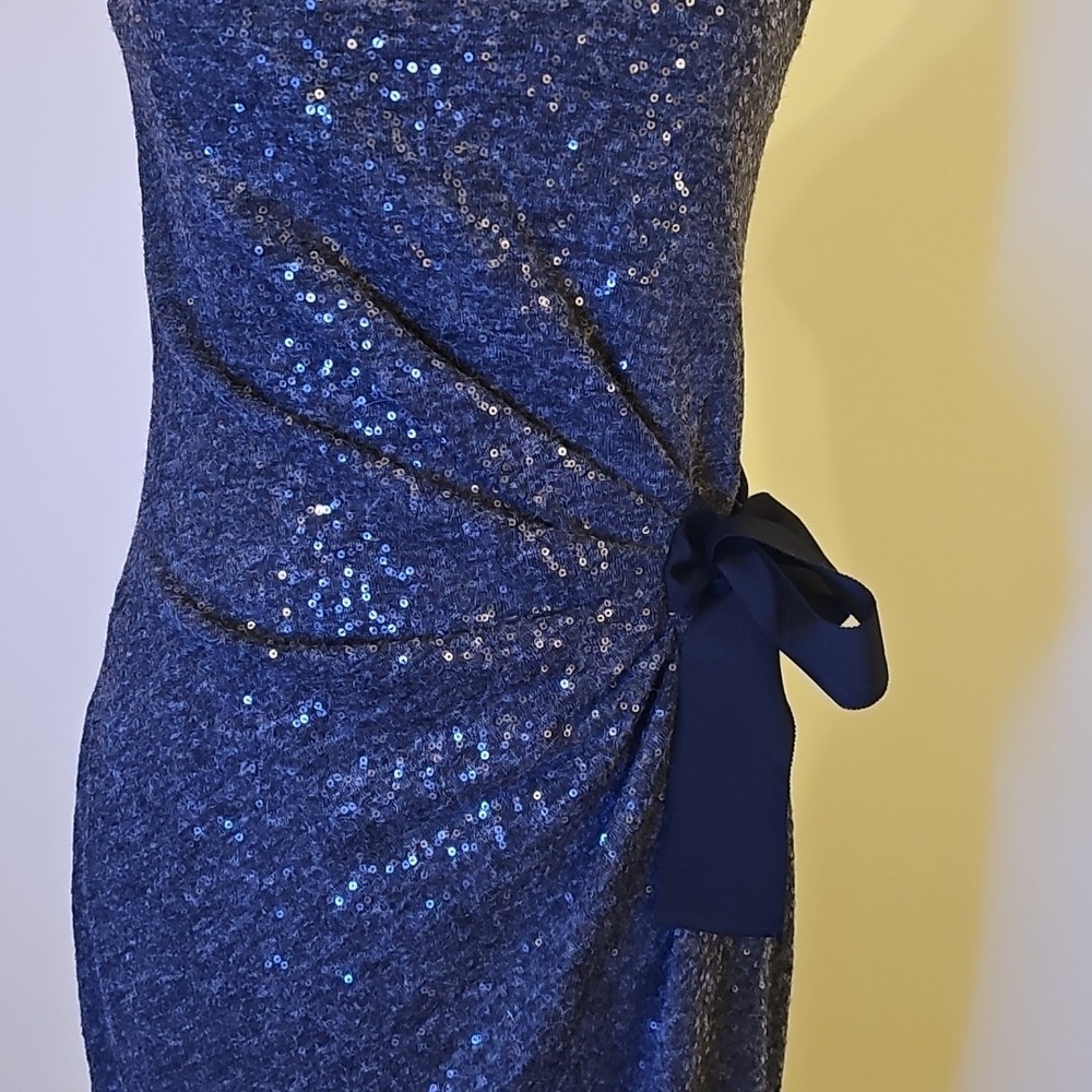The Limited Grey Sequined Dress with Bow Side Rouche - Picture 11 of 11